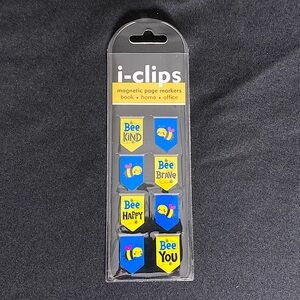 I-Clips Magnetized Bookmarks Bumblebee Pattern